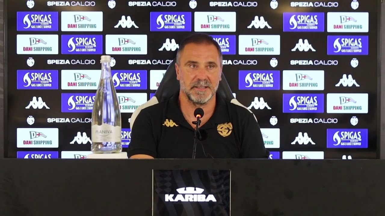Spezia calcio, mister D’Angelo pre Frosinone