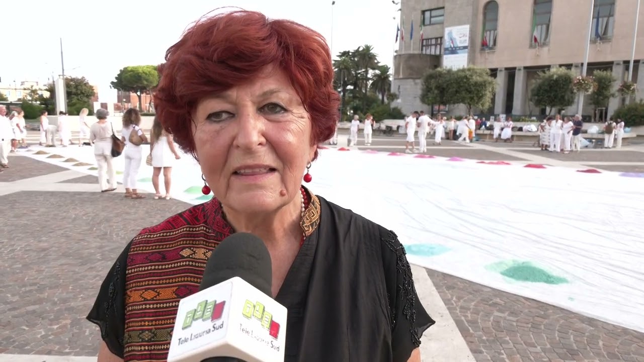 Un mandala per la pace in piazza Europa alla Spezia