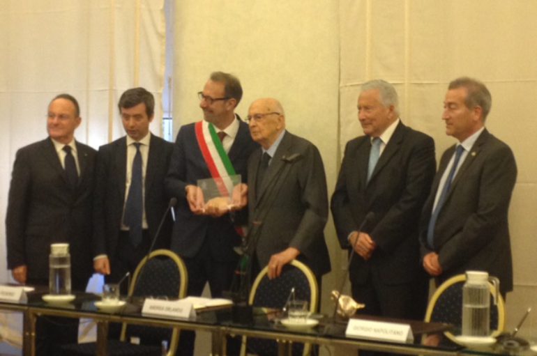 Premio Exodus al Presidente Napolitano: consegnato oggi a Roma