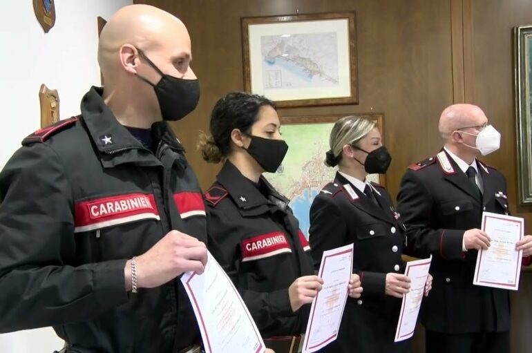 Carabinieri, consegnati gli attestati di Primo soccorso